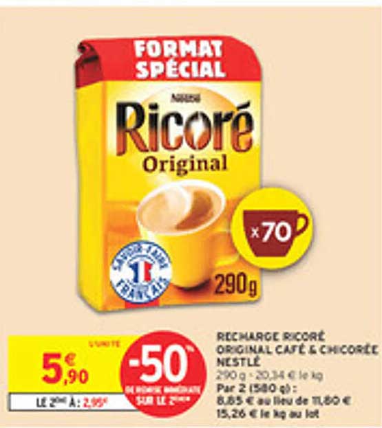 RECHARGE RICORÉ ORIGINAL CAFÉ & CHICORÉ NESTLÉ