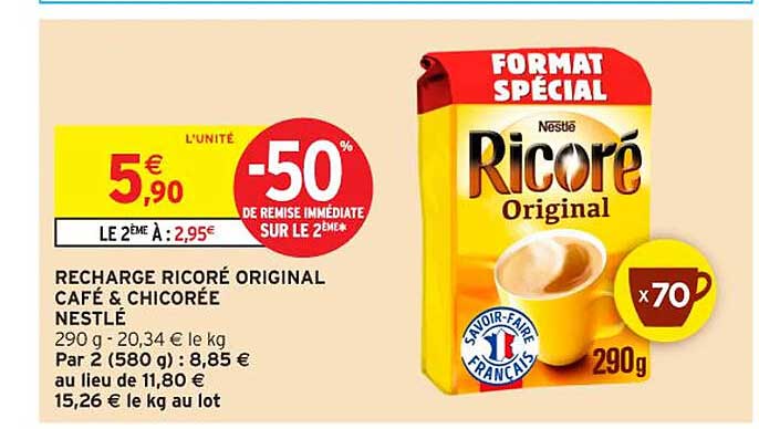 RECHARGE RICORÉ ORIGINAL CAFÉ & CHICORÉE NESTLÉ