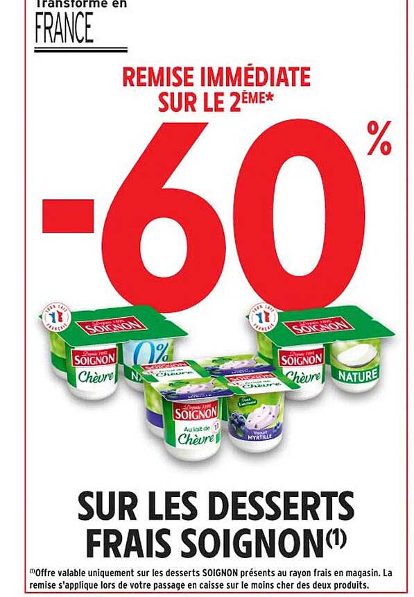 REMBOURSEMENT IMMÉDIAT SUR LE 2EME* -60%