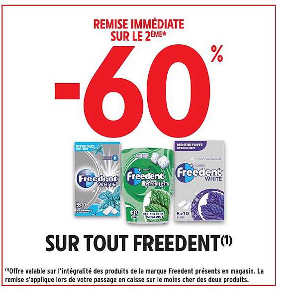 REMISSE IMMEDIATE SUR LE 2EME* -60%
