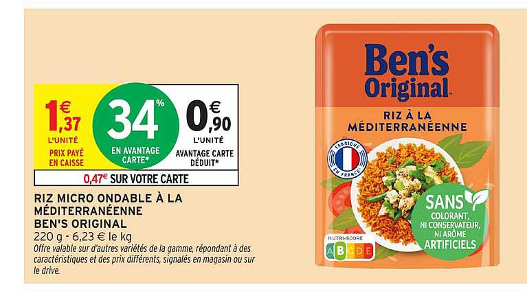 RIZ MICRO ONDABLE À LA MÉDITERRANÉENNE BEN'S ORIGINAL