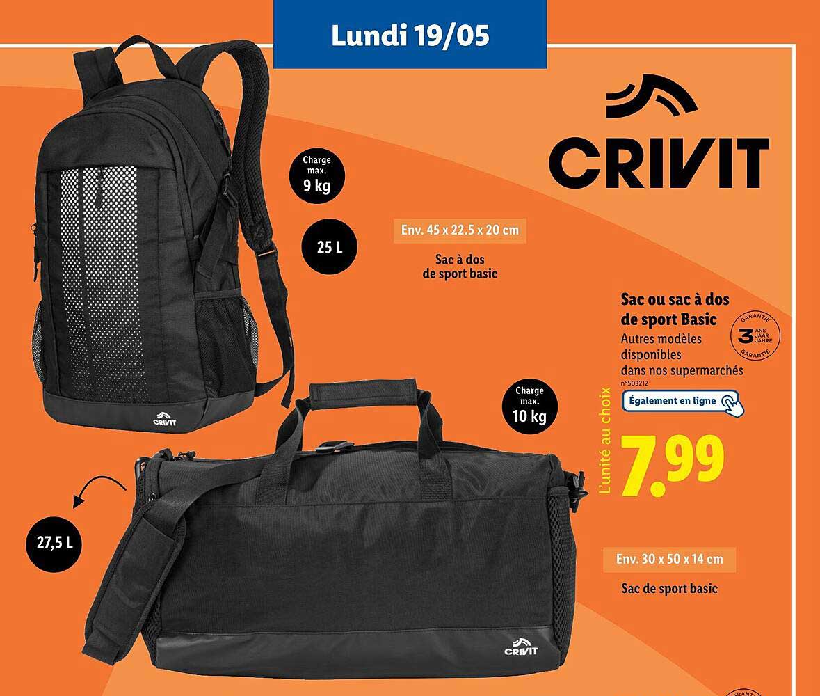 Sac ou sac à dos de sport Basic