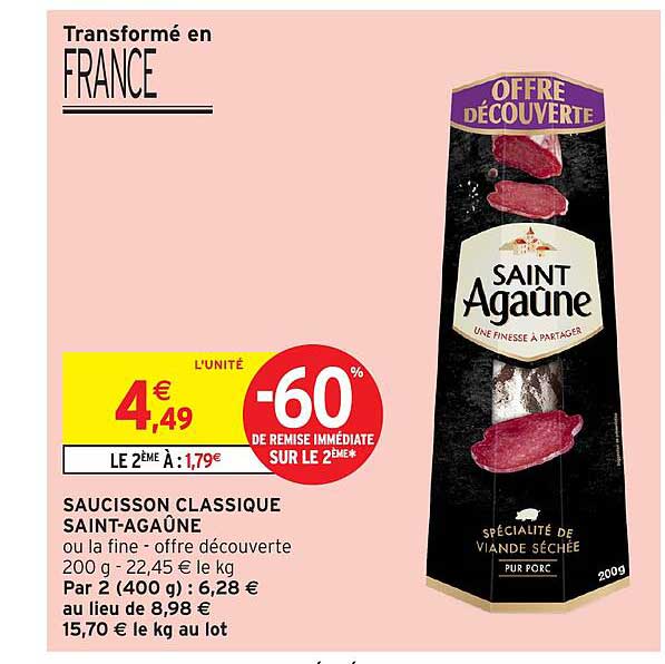 SAUCISSON CLASSIQUE SAINT-AGAÜNE