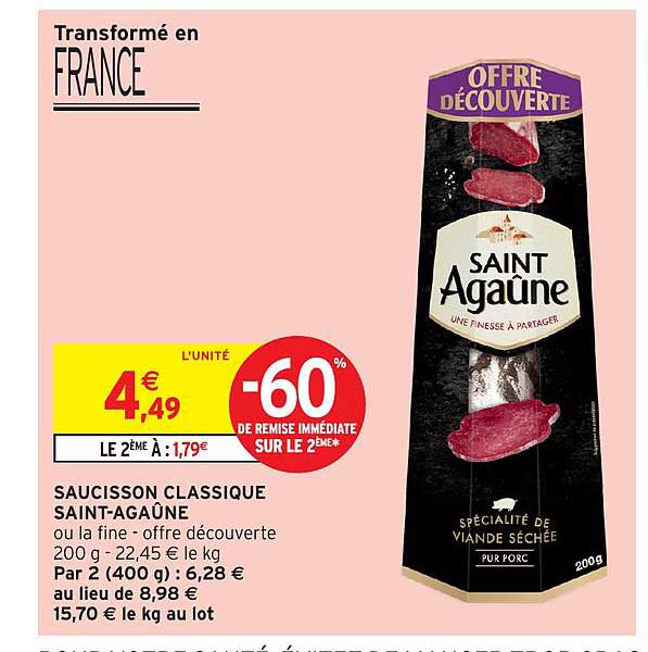 SAUCISSON CLASSIQUE SAINT-AGAUNE