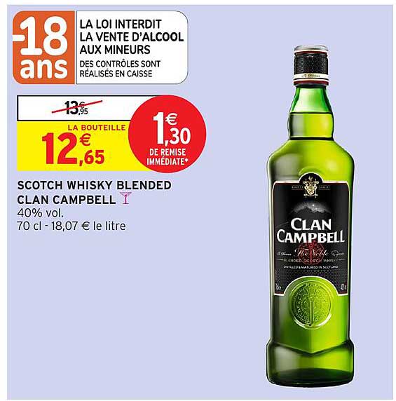 SCOTCH WHISKY BLENDED CLAN CAMPBELL
