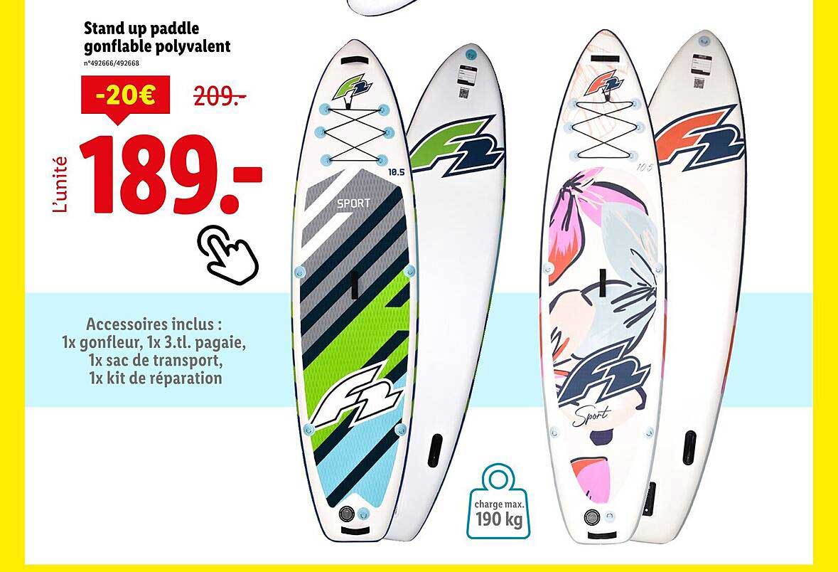Stand up paddle gonflable polyvalent