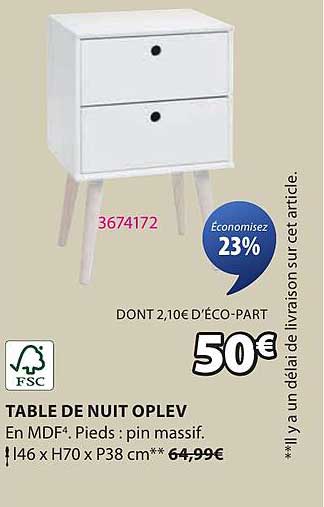 TABLE DE NUIT OPLEV