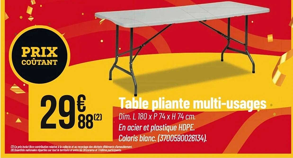 Table pliante multi-usages