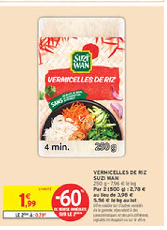 VERMICELLES DE RIZ SUZI WAN