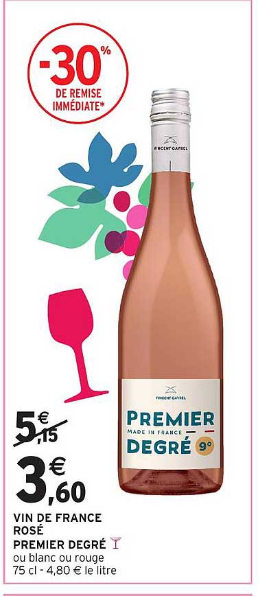 VIN DE FRANCE ROSÉ PREMIER DEGRÉ