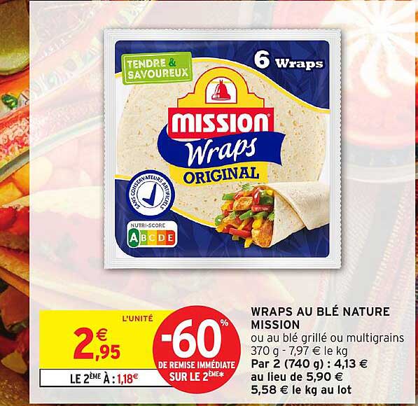 WRAPS AU BLÉ NATURE MISSION