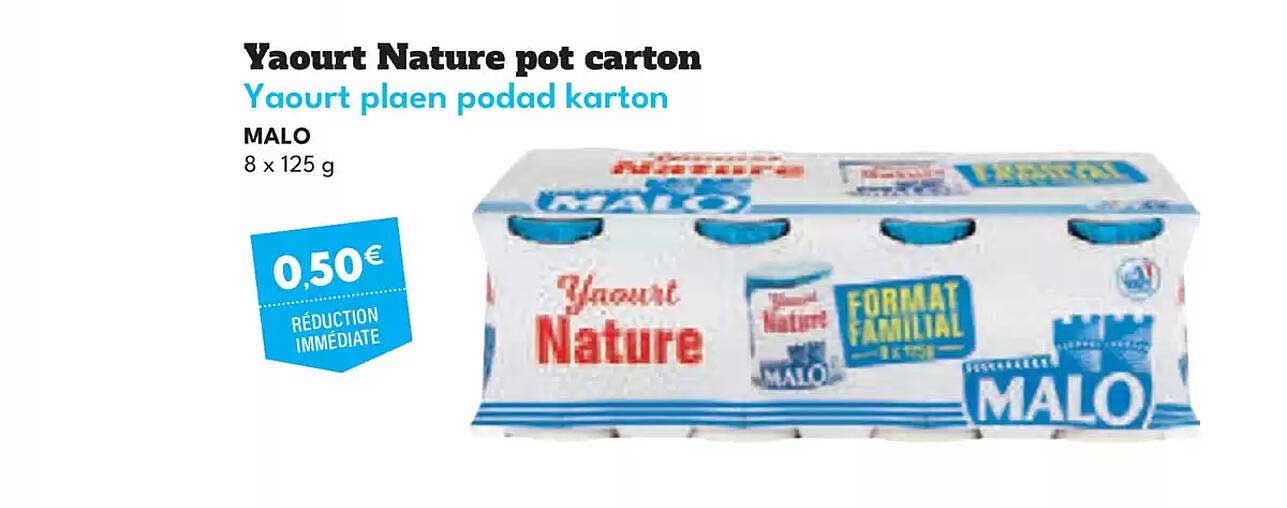 Yaourt Nature pot carton