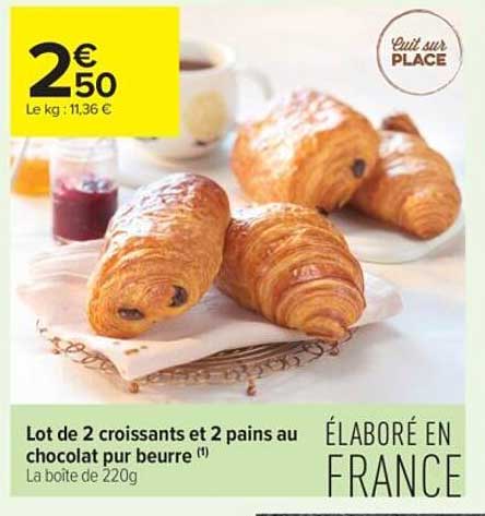 Promo Pains Au Chocolat Pur Beurre U chez U Express - 123Catalogue.fr