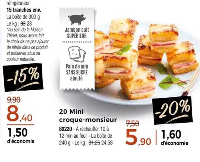 20 Mini croque-monsieur