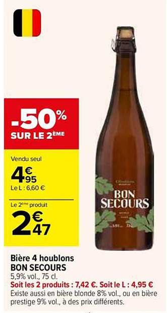 Bière 4 houblons BON SECOURS