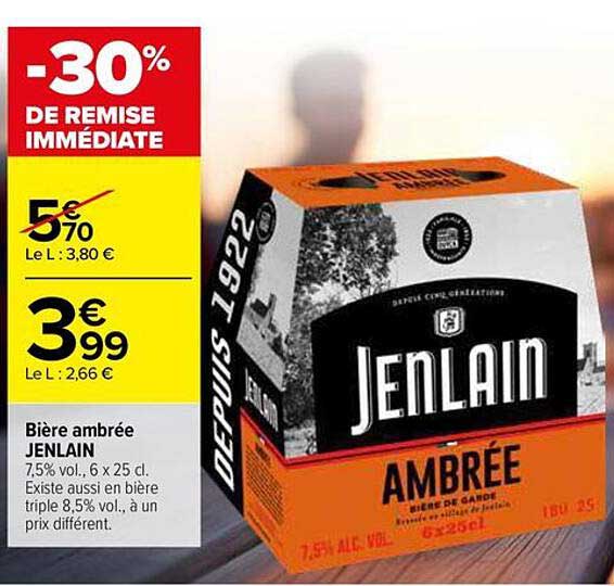 Bière ambrée JENLAIN