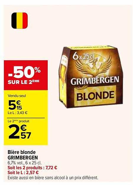Bière blonde GRIMBERGEN