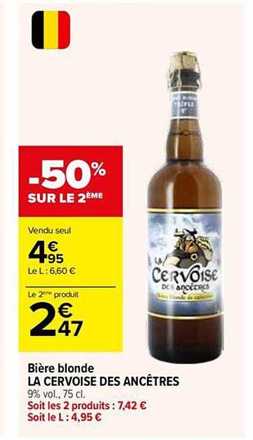 Bière blonde LA CERVOISE DES ANCÊTRES
