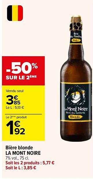 Bière blonde LA MONT NOIRE