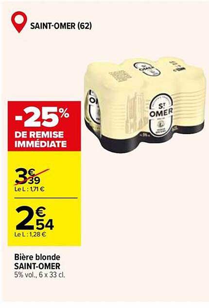Bière blonde SAINT-OMER