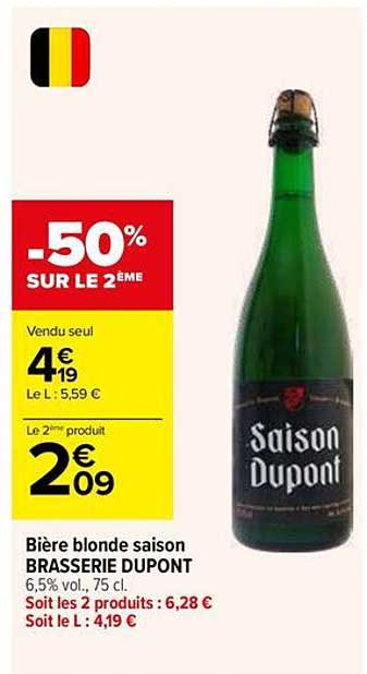 Bière blonde saison BRASSERIE DUPONT