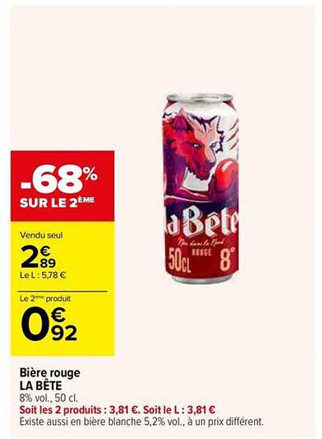 Bière rouge LA BÊTE