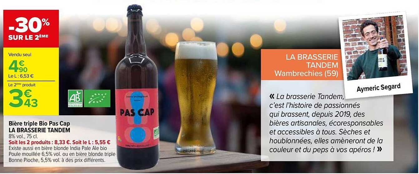 Bière triple Bio Pas Cap