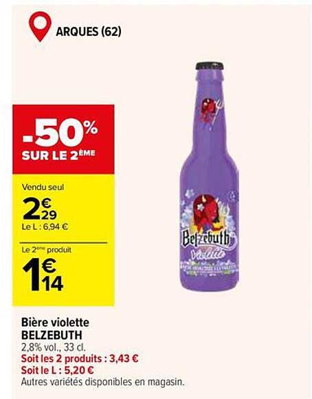 Bière violette BELZEBUTH