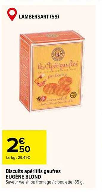 Biscuits apéritifs gaufres EUGÈNE BLOND