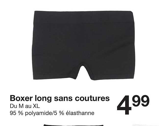 Boxer long sans coutures