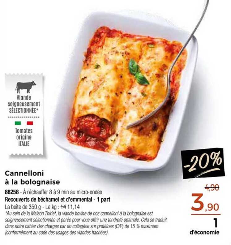 Cannelloni à la bolognaise