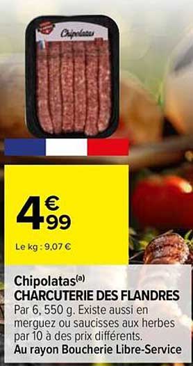 Chipolatas(a) CHARCUTERIE DES FLANDRES