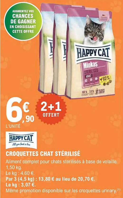 Croquettes Chat Stérilisé Happy Cat