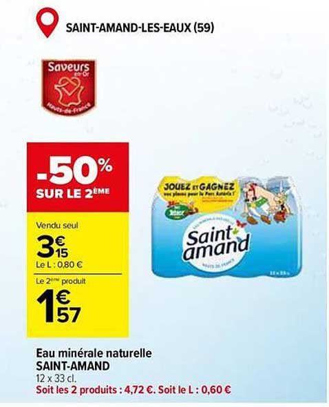 Eau minérale naturelle SAINT-AMAND