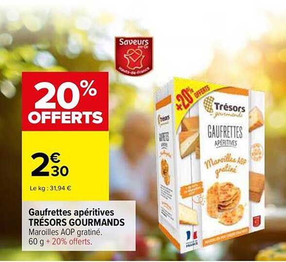 Gaufrettes apéritives TRÉSORS GOURMANDS