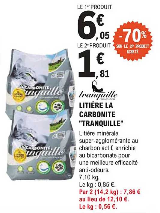 LITIÈRE LA CARBONITE 'TRANQUILLE'