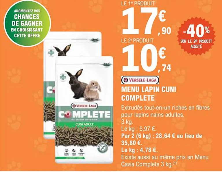 MENU LAPIN CUNI COMPLETE