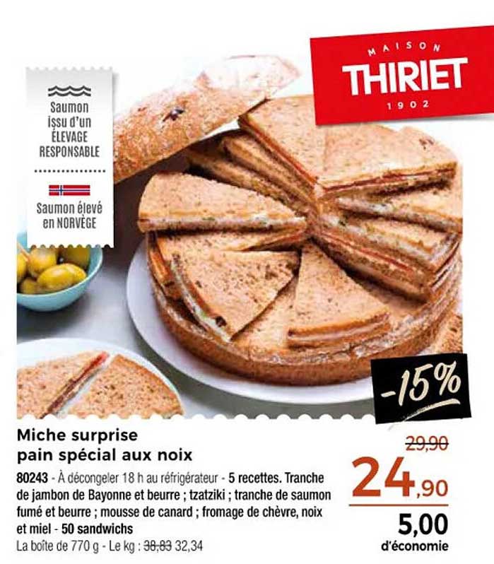 Miche surprise pain spécial aux noix