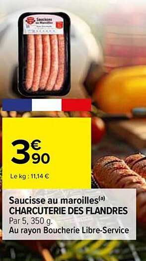 Saucisse au maroilles Charcuterie des Flandres