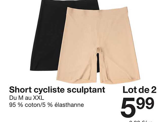 Short cycliste sculptant