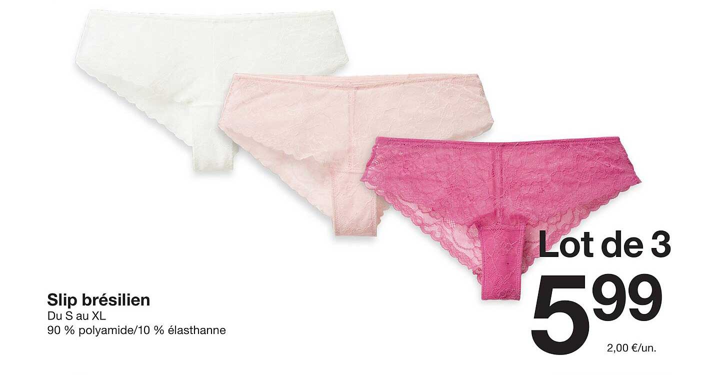 Slip brésilien Lot de 3