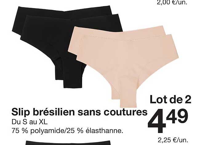 Slip brésilien sans coutures