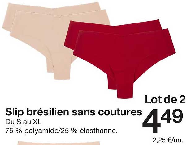Slip brésilien sans coutures