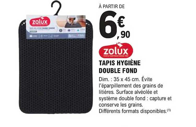 TAPIS HYGIÈNE DOUBLE FOND