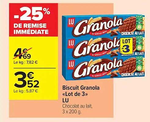 -25% DE REMISE IMMEDIATE