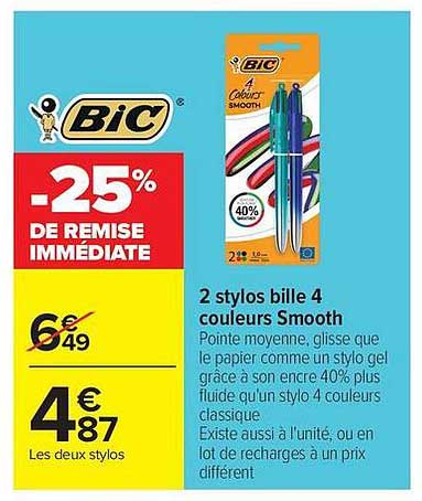 -25% DE REMISE IMMÉDIATE