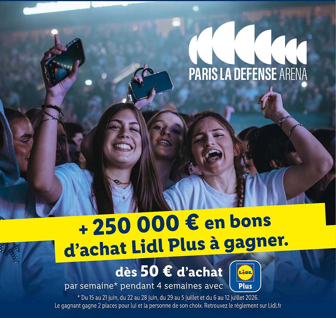 + 250 000 € en bons d’achat Lidl Plus à gagner.