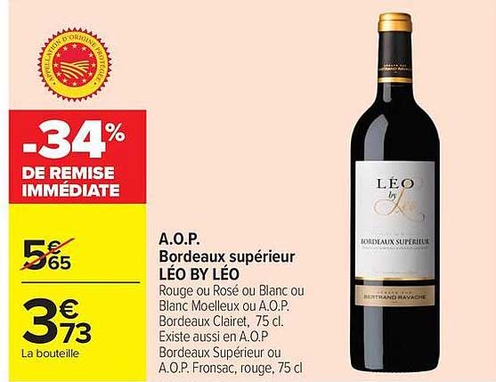 -34% DE REMISE IMMÉDIATE