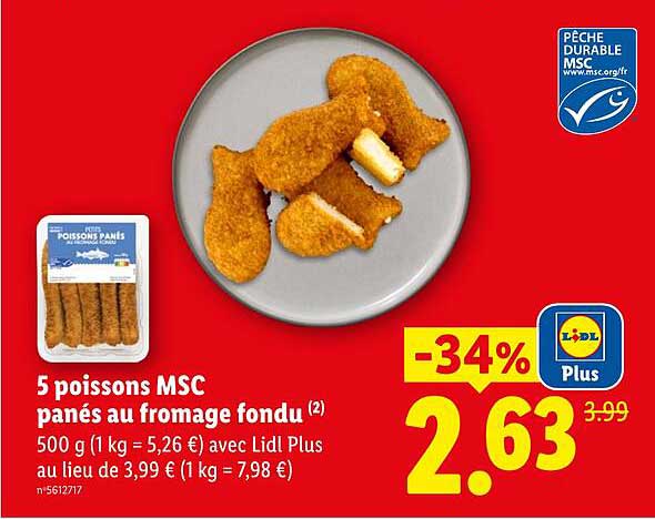 5 poissons MSC panés au fromage fondu (2)