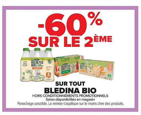 -60% SUR LE 2ÈME SUR TOUT BLEDINA BIO
